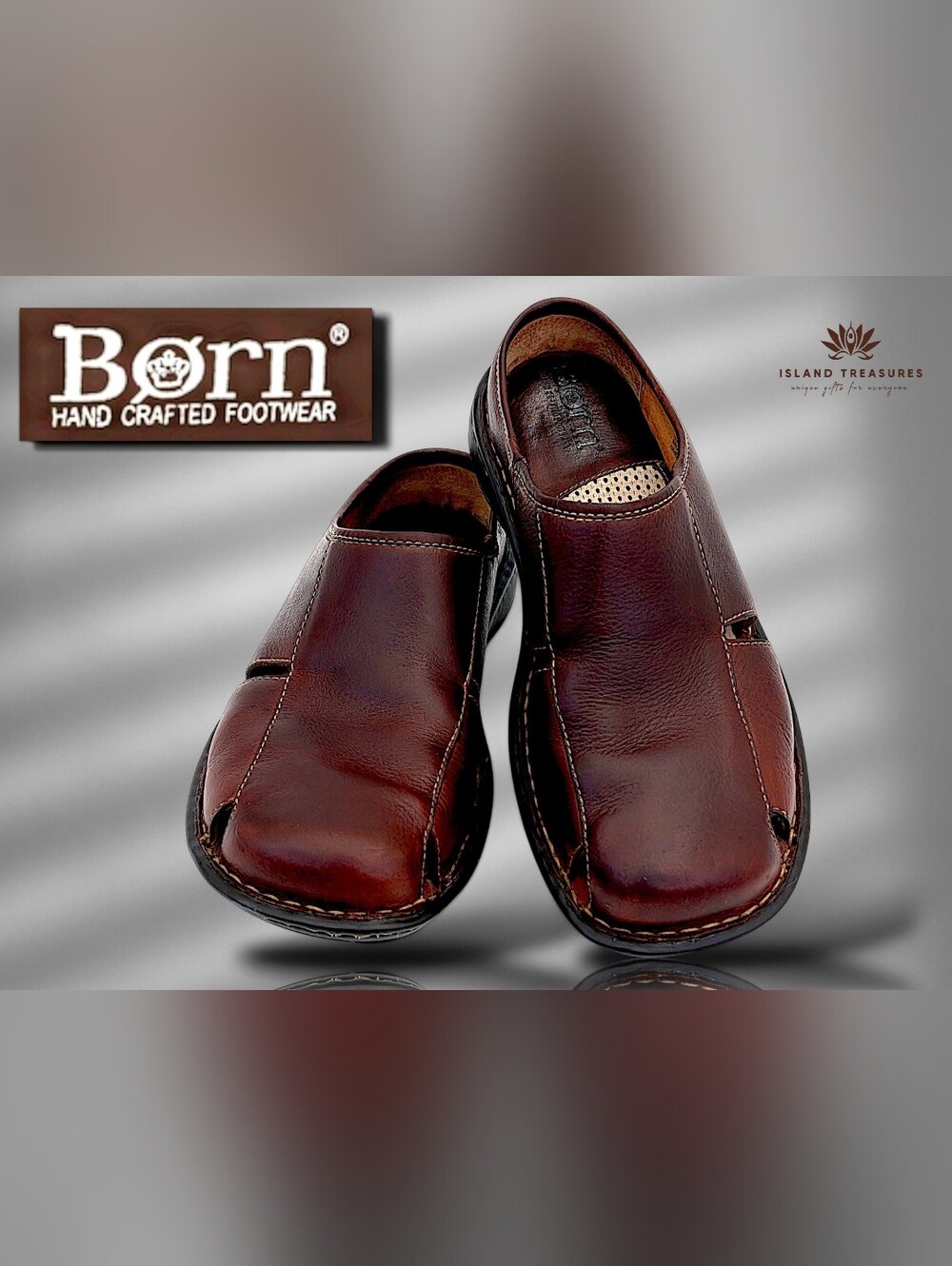 Born Men’s Brown Leather Slip-On Shoes